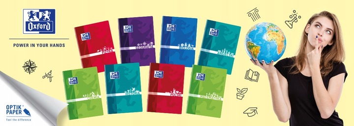 ZESZYT OXFORD PRZEDMIOTY 60k ZESTAW 10szt. A4 i A5