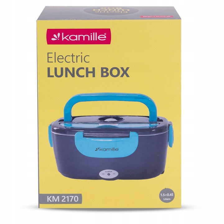 ELEKTRYCZNY LUNCH BOX termos obiadowy ŚNIADANÓWKA samochodowa KAMILLE 1,5 L
