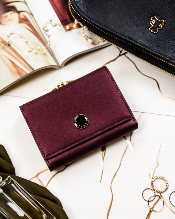 Portfel damski ze skóry Peterson modny skórzany z RFID STOP na prezent