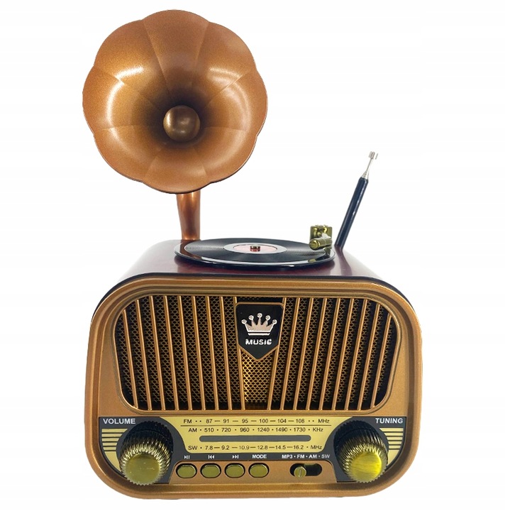 Radio Kuchenne Retro 3 pasma FM/AM/SW USB/TF Bluetooth Aku18650