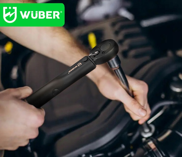 KLUCZ DYNAMOMETRYCZNY 1/2" 28-210Nm CrMO W ETUI +4 NASADKI