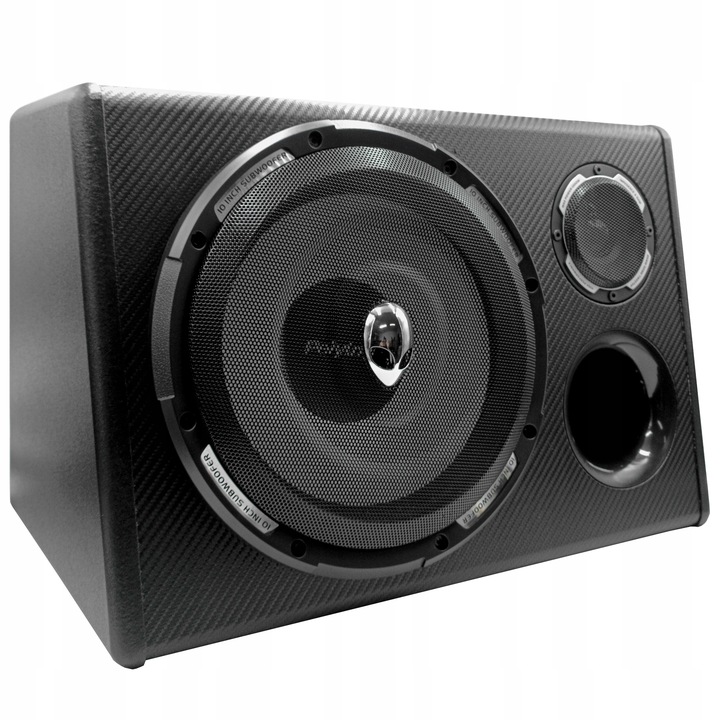 SKRZYNIA BASOWA TUBA OBUDOWA SUBWOOFER + WZMACNIACZ KABLE PRZEWODY