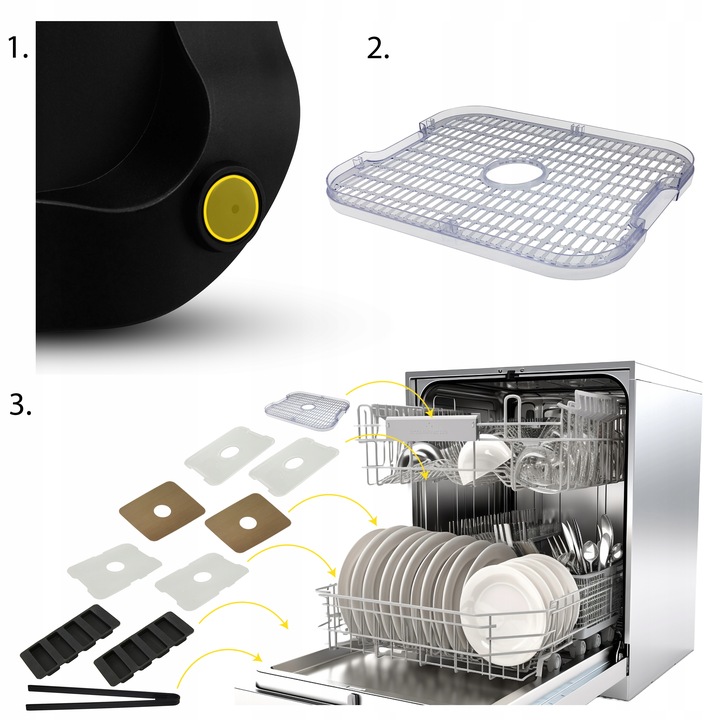 DUŻA Suszarka do Grzybów Owoców Warzyw Yoer INOX +Termoobieg 450W +Timer