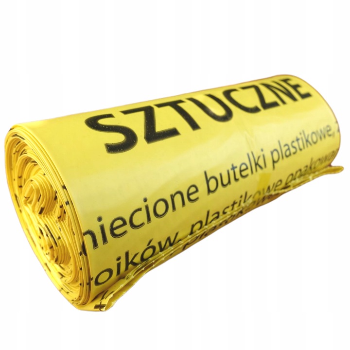 Worki segregacji śmieci PLASTIK ŻÓŁTE kosz 120L