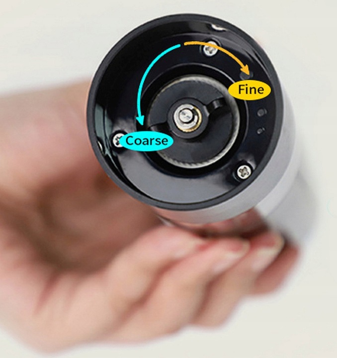 ELEKTRYCZNY MŁYNEK DO PIEPRZU SOLI PRZYPRAW AKUMULATOR USB-C ZESTAW 2