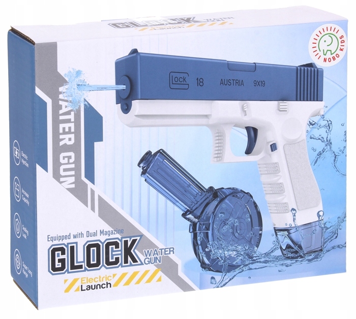 Pistolet na Wodę Automatyczny Elektryczny Glock 2 Magazynki Sikawka
