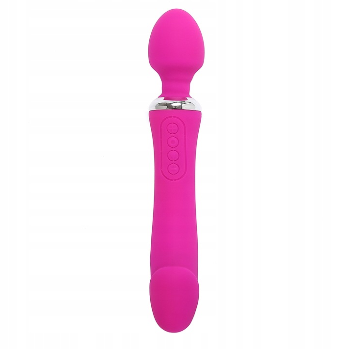 LUKSUSOWY WIBRATOR DAMSKI 2w1 PODGRZEWANY DO 45stC - USB DAWCA ORGAZMÓW