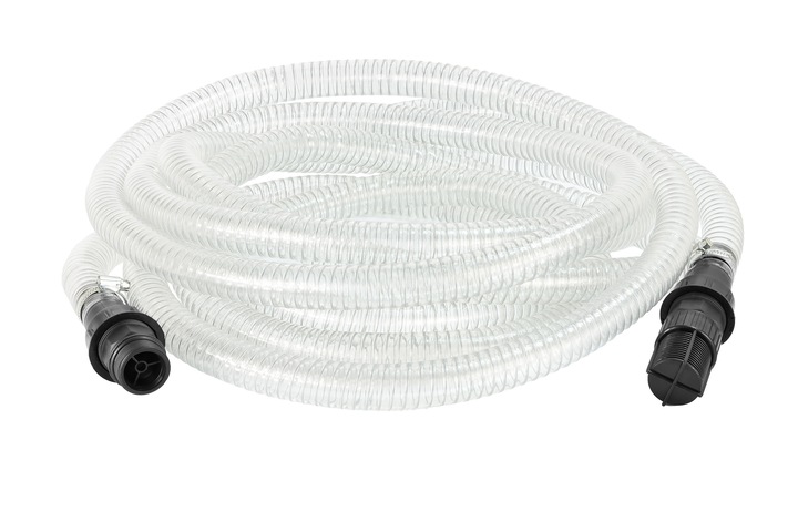 WĄŻ SSĄCY 4M DO POMPY HYDROFORU ZAWÓR ZWROTNY KOSZ ZŁĄCZE 1" ZBROJONY MOCNY