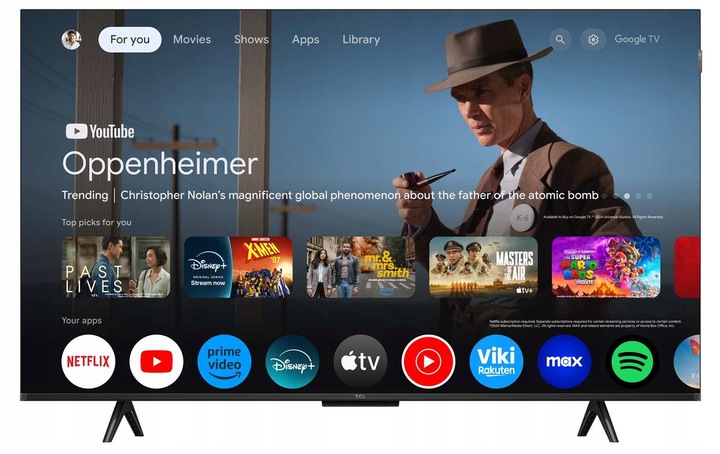 Telewizor TCL 50P7K QLED, Google TV Dolby Vision Dolby Atmos