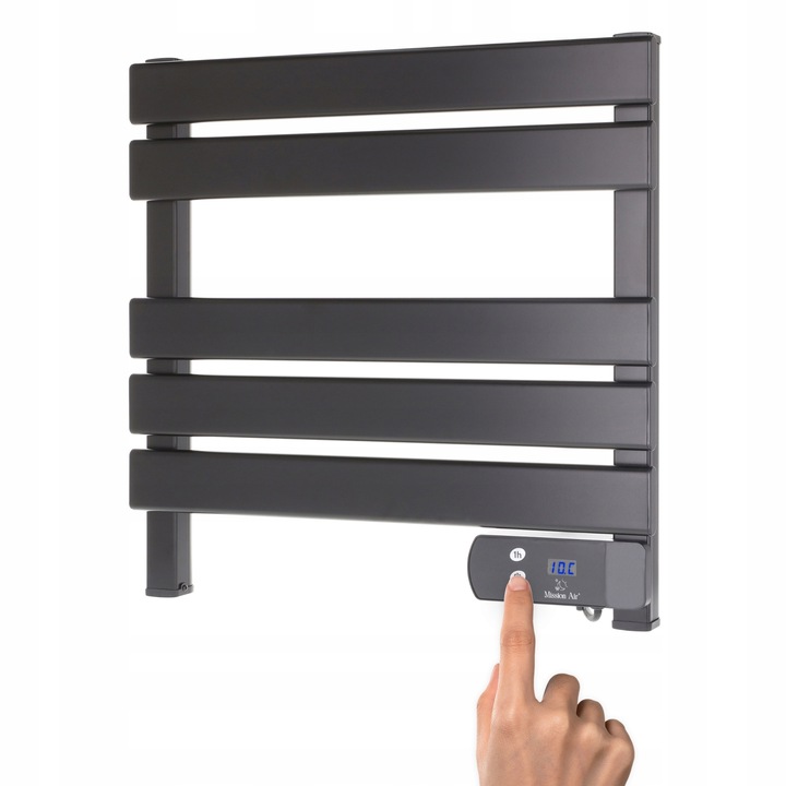 MAŁY GRZEJNIK ŁAZIENKOWY ELEKTRYCZNY drabinka suszarka timer CZARNY 150W