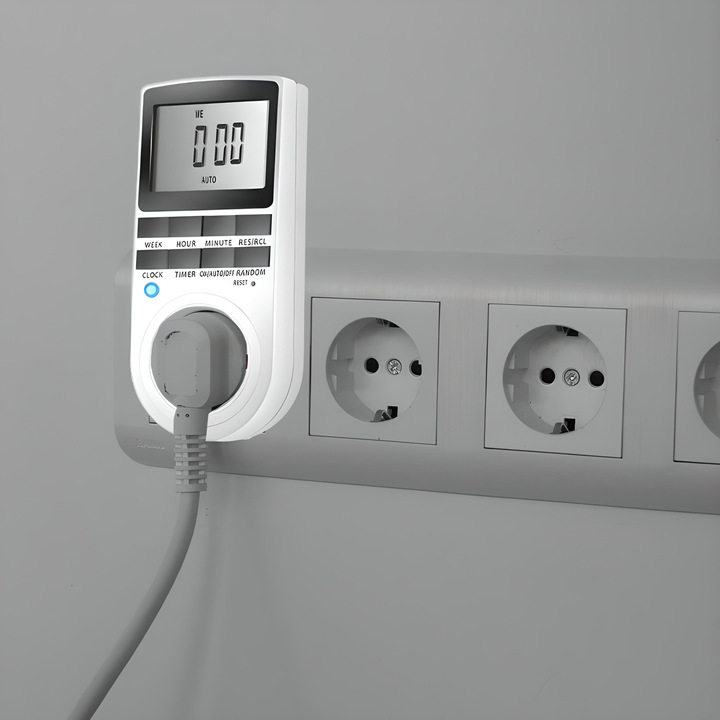 PROGRAMATOR CZASOWY WŁĄCZNIK WYŁĄCZNIK TIMER WYŚWIETLACZ LCD ZEGAR GNIAZDKO