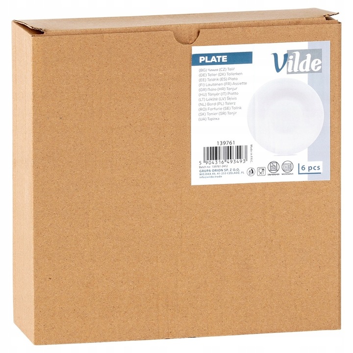 6x Talerz OBIADOWY duży głęboki na zupę dania biały zestaw talerzy