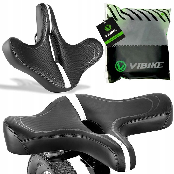WYGODNE SIODEŁKO ROWEROWE DUŻE SZEROKIE MIĘKKIE SIODŁO NA ROWER MIEJSKI MTB