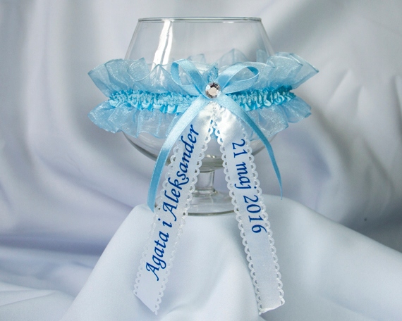 PODWIĄZKA ślubna Podwiązki ślub NADRUK imiona data