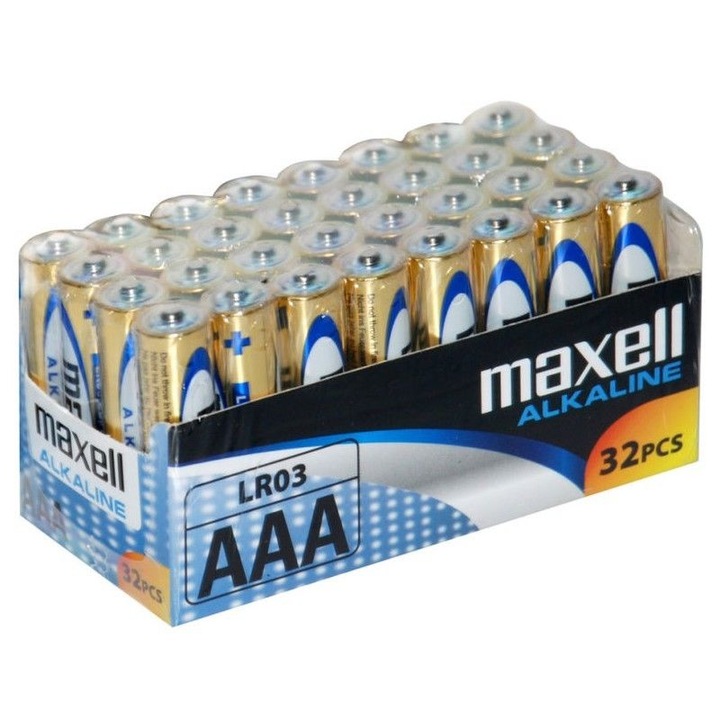 32x Baterie alkaliczne MAXELL alkaline AAA LR3 R3