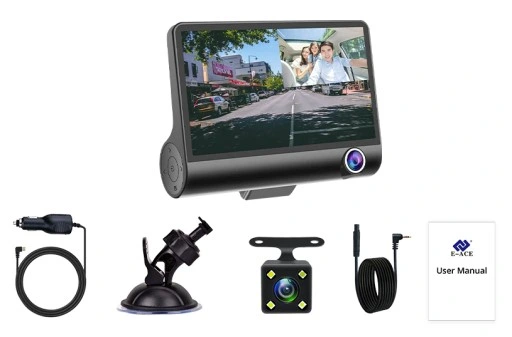 REJESTRATOR JAZDY 3 KAMERY+KAMERA TYŁ FULLHD +64GB