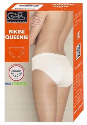 3xFIGI GATTA BIKINI QUEENIE BIAŁE CZARNE NATURAL S