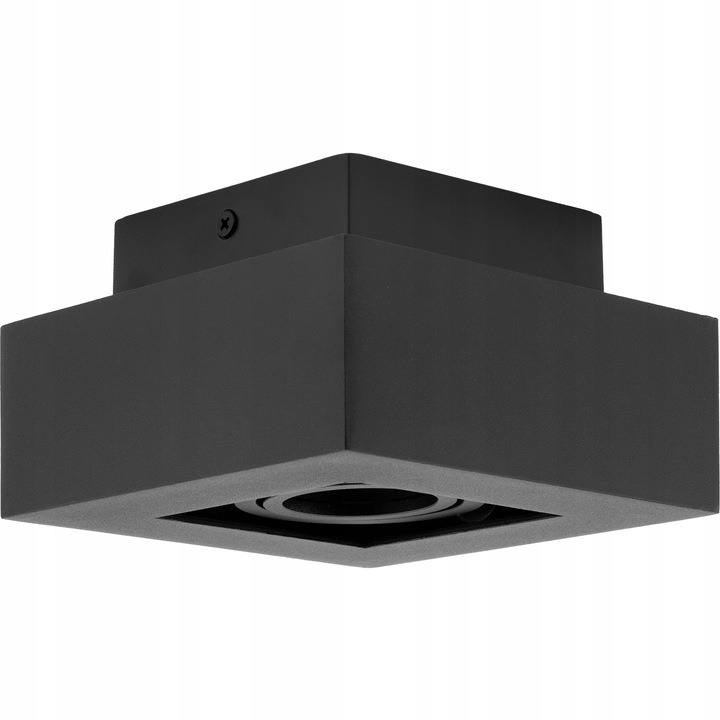 Oprawa Halogenowa Natynkowa Lampa Sufitowa Kwadratowa Ruchoma Czarna