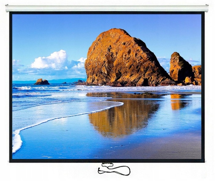 EKRAN PROJEKCYJNY RZUTNIKA 100" 200x150 cm PÓŁAUTOMAT 4:3 MACLEAN