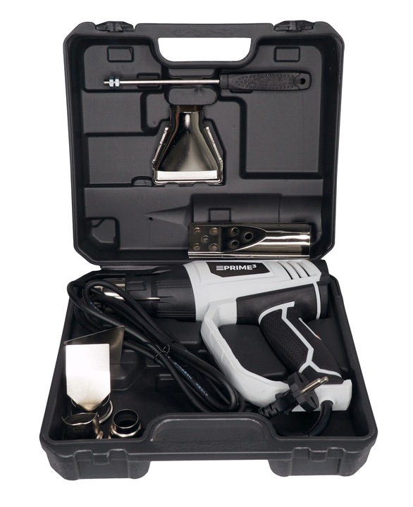 Opalarka 2000 W 600 C 2 Biegi Płynna Regulacja LCD Mocna + 6 Końcówek