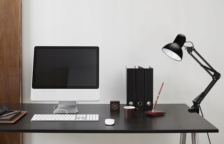 Lampka biurkowa kreślarska E27 LED + uchwyt klips SuperLED