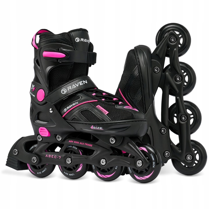 Rolki Regulowane RAVEN Pulse Black/Fuchsia 37-40
