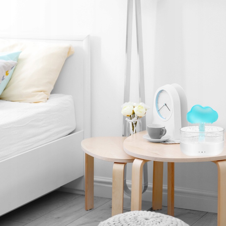 DUŻY NAWILŻACZ POWIETRZA DYFUZOR AROMATERAPIA GRZYBEK LAMPKA NOCNA LED