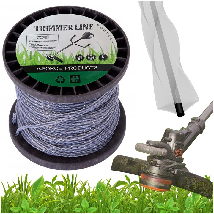 ŻYŁKA DO KOSY ŻYŁKA TNĄCA DO PODKASZARKI ZBROJONA MOCNA DO STIHL 3mm