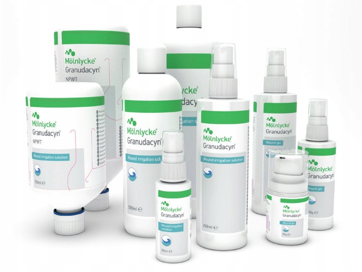 Mölnlycke - Granudacyn - roztwór do płukania ran 500 ml