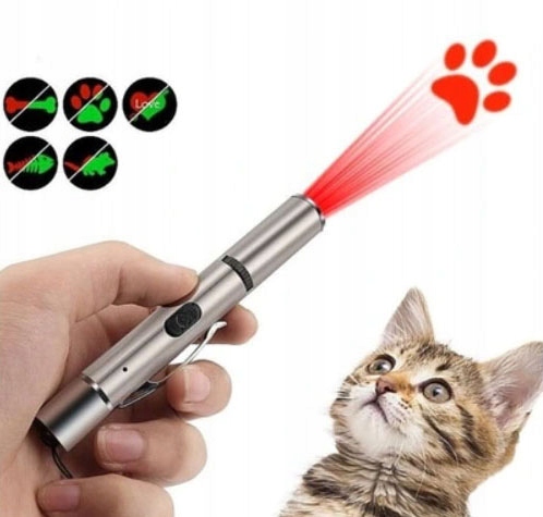 Laser Zabawka dla Kota Psa Wskaźnik Laserowy Ładowany USB - 5 WZORÓW