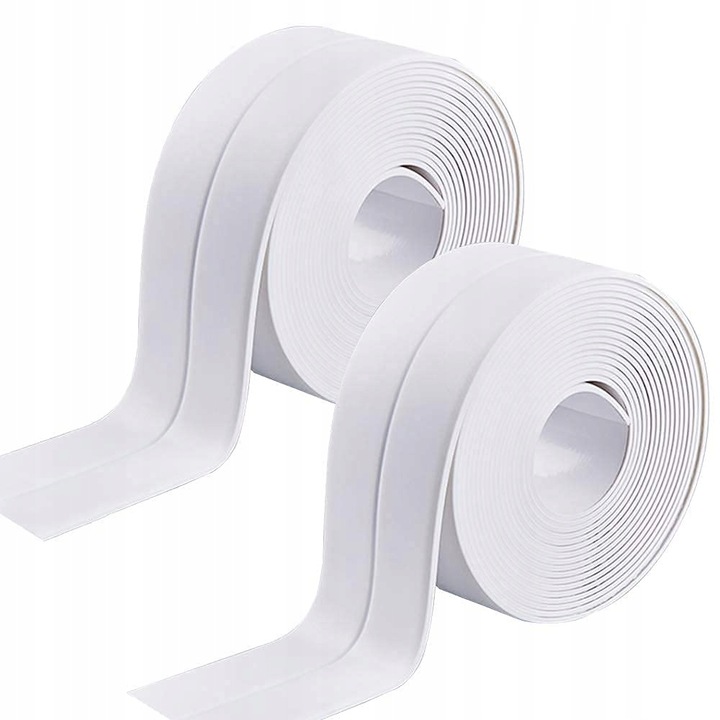 2X TAŚMA USZCZELNIAJĄCA DO WANNY BRODZIKA UMYWLKI ZLEWU 38mm X 3,2m