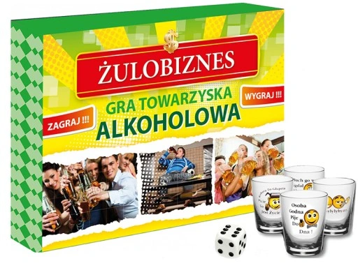 GRA PLANSZOWA TOWARZYSKA ŻULOBIZNES Z KIELISZKAMI