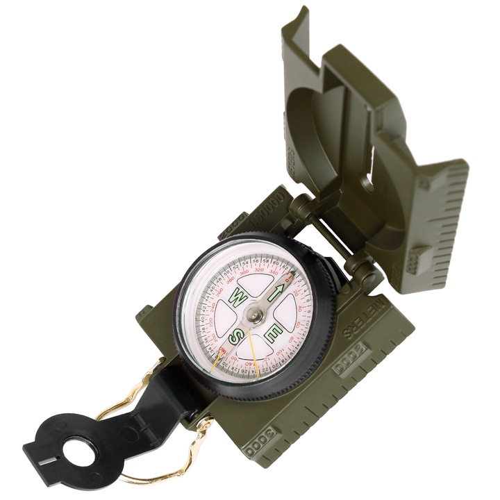 KOMPAS TURYSTYCZNY BUSOLA METALOWY MIL-TEC US RANGER PODŚWIETLANY OLIVE