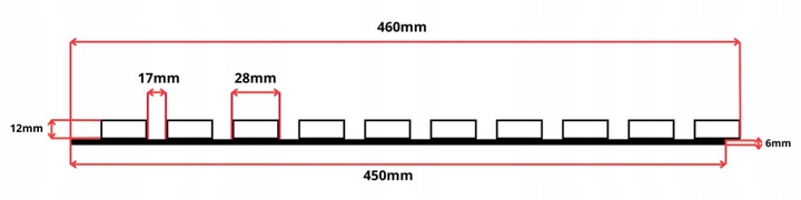 LAMELE NA FILCU 46x275 ŚCIENNE AKUSTYCZNE DĄB NATURALNY WOTAN SONOMA CRAFT
