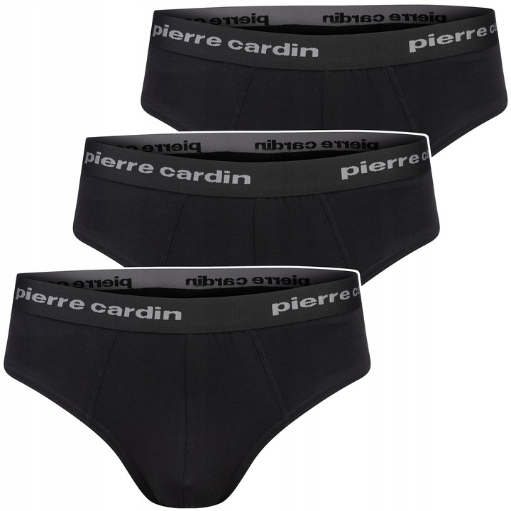 PCU102 r. XL MAJTKI MĘSKIE SLIPY ORYGINALNE PIERRE CARDIN 3-pak CZARNE