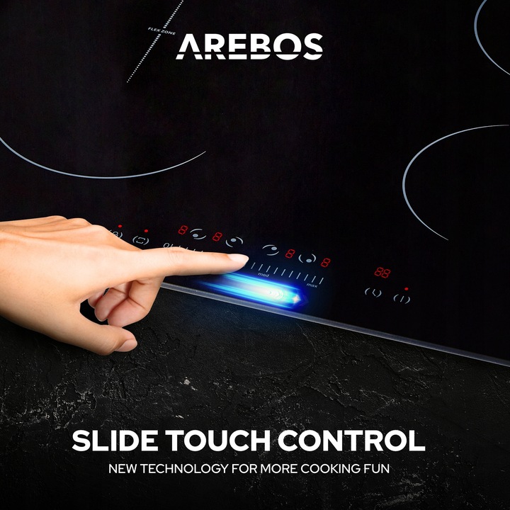 Arebos - Płyta indukcyjna ze strefami Flex | 7200 W | 4 płyty
