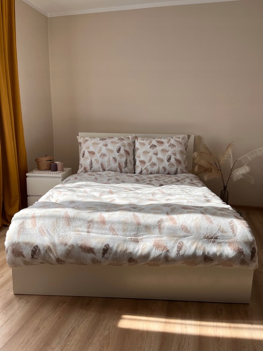 Komplet Pościeli Polarowej 160x200+2x 70/80 Ciepła Gruba Mack Home Liście