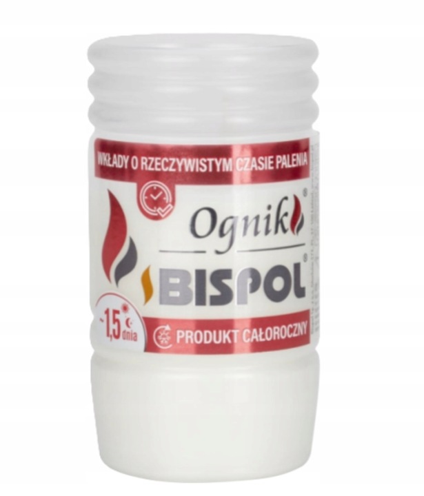 WKŁADY DO ZNICZY BISPOL WPO PARAFINOWY ZALEWANY ZGRZEWKA 30 SZT.