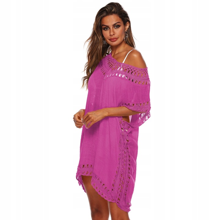 LETNIA TUNIKA PLAŻOWA PAREO PLAŻOWE NARZUTKA NA PLAŻĘ SUKIENKA BOHO KOLORY