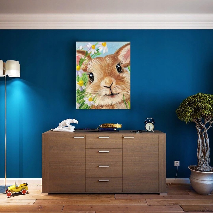 Obraz do MALOWANIA PO NUMERACH Na Ramie Królik Zestaw Po Numerach ARTNAPI