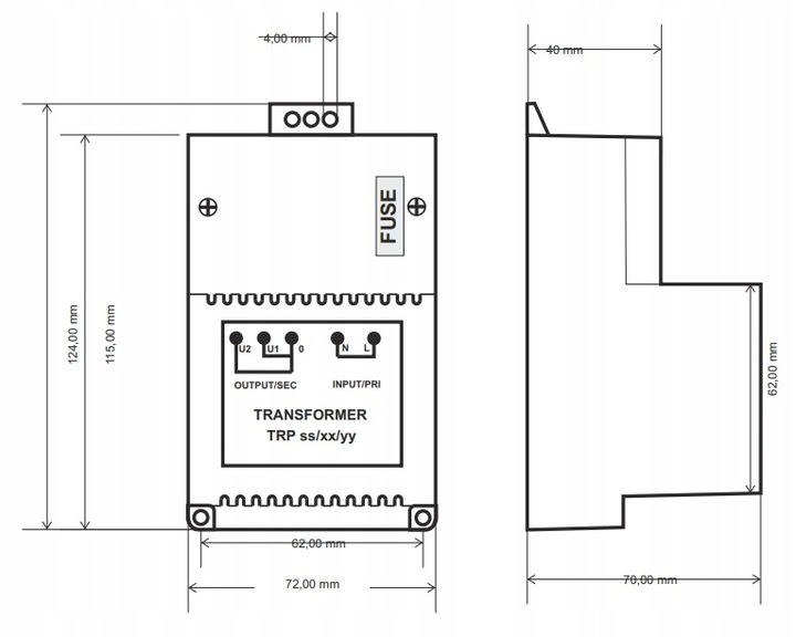 TRANSFORMATOR SIECIOWY PULSAR AWT150 40VA/16V/18V