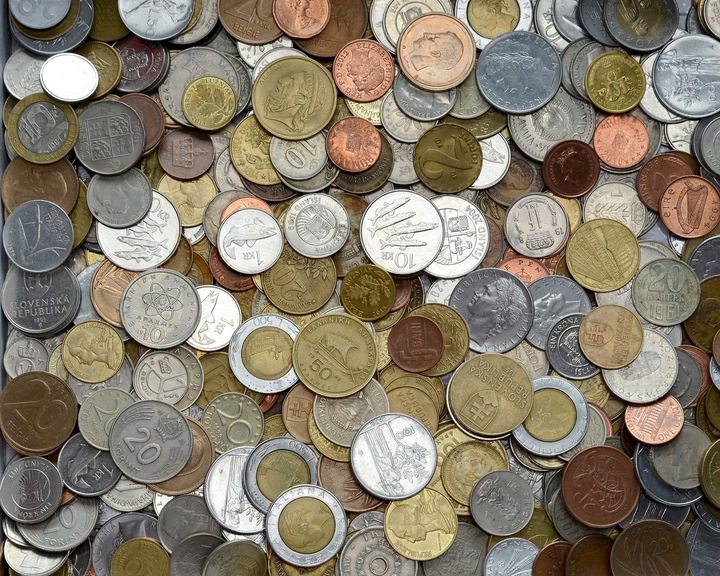 MONETY ZAGRANICZNE MIX - 1 KG