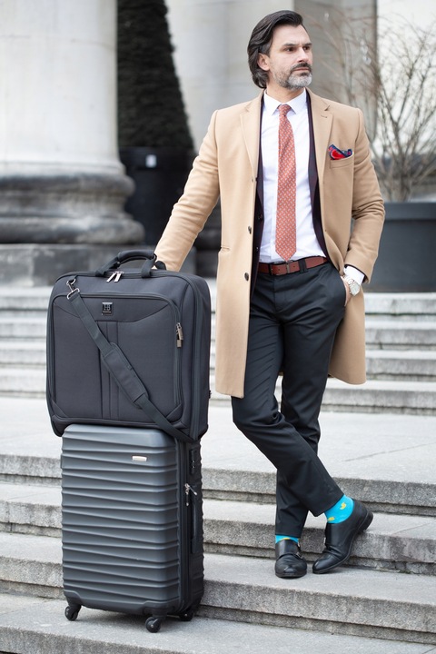 Solidna TORBA męska podróżna POKROWIEC na garnitur Hugh Butler Alfred