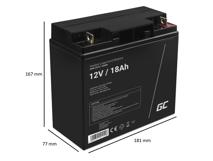 Akumulator GREEN CELL AGM09 18Ah 12V