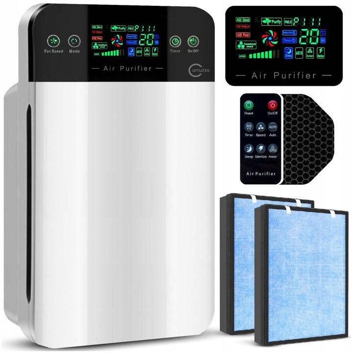 Duży AUTOMATYCZNY OCZYSZCZACZ POWIETRZA HEPA + jonizacja sterylizacja