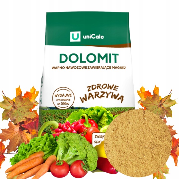 Wapno Ogrodowe Nawozowe Idealne Do Warzyw Owoców JESIEŃ Dolomit Sypki