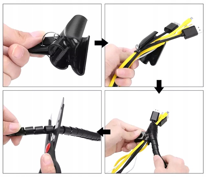 AG873 ORGANIZER MASKOWNICA KABLI 2M