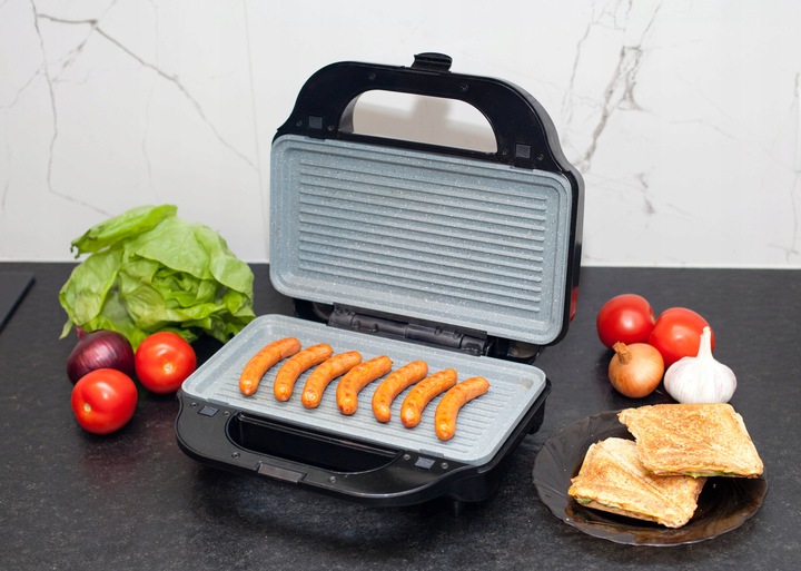 Gofrownica Toster Grill - Opiekacz 3 w 1 | MAX2100W | marmurkowe