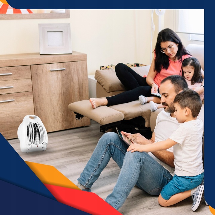 TERMOWENTYLATOR GRZEJNIK ELEKTRYCZNY FARELKA OGRZEWACZ Z TERMOSTATEM