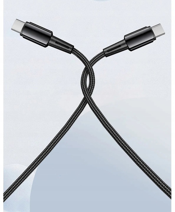 KABEL PRZEWÓD USB-C THUNDERBOLT QUICK CHARGE 240W 4K SZYBKIE ŁADOWANIE 1M
